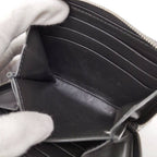 Celine Small Zip Wallet Compact Leather Dark Gray — view 9