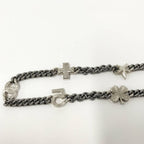 Chanel Necklace Coco Rhinestone CC Logo Plated Silver — view 5