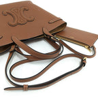 Celine Mini Cabas Anais Cuir 2-Way Bag with Triomphe Leather Brown — view 6