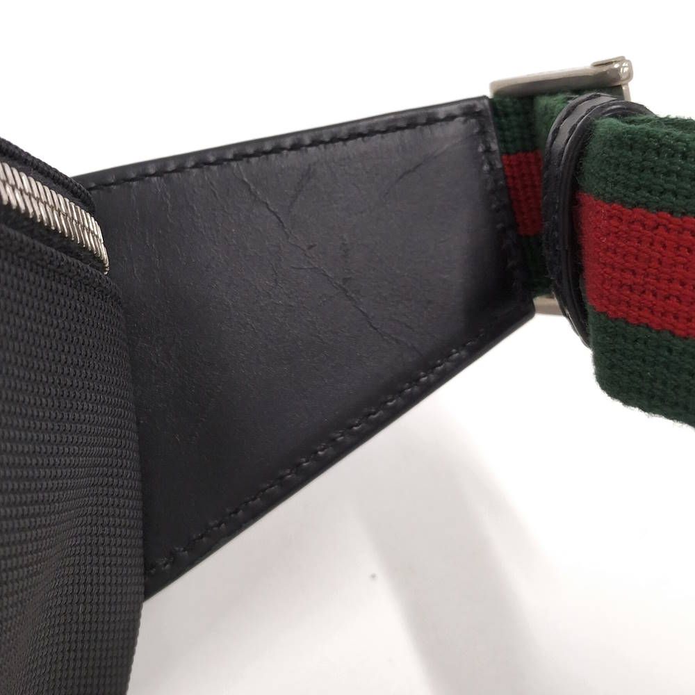Gucci Shoulder Bag Nylon Canvas Black — view 8
