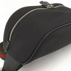 Gucci Shoulder Bag Nylon Canvas Black — view 4