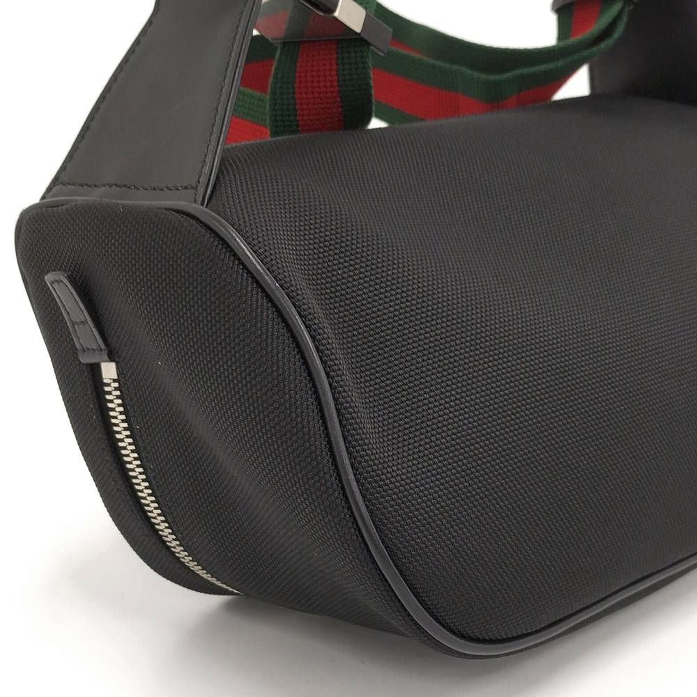 Gucci Shoulder Bag Nylon Canvas Black — view 5