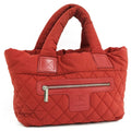 Chanel Coco Cocoon Handbag Nylon Red