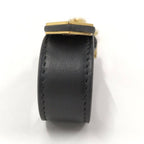 Prada Key Ring Triangle Logo Leather Black — view 5