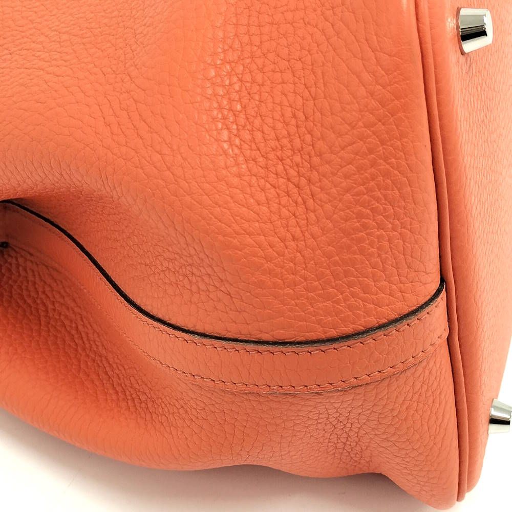 Hermes Picotin Lock MM Handbag Leather Orange — view 5
