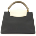 Louis Vuitton Capucines MM Handbag Taurillon Leather Black Cream — view 2