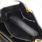 Louis Vuitton Capucines MM Handbag Taurillon Leather Black Cream — view 9