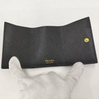 Prada Compact Wallet Saffiano Leather Black — view 2