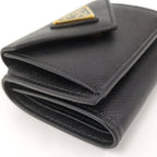 Prada Compact Wallet Saffiano Leather Black — view 5