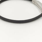 Hermes Viviride Bracelet Cadena Fantasy Heart Plated Leather Silver Black — view 7