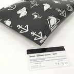 Prada Saffiano Clutch Seagull Black White Leather — view 3
