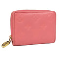 Louis Vuitton Bifold Wallet Portefeuille Monogram Embossed Lambskin Pink Sky