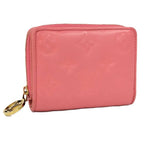 Louis Vuitton Bifold Wallet Portefeuille Monogram Embossed Lambskin Pink Sky