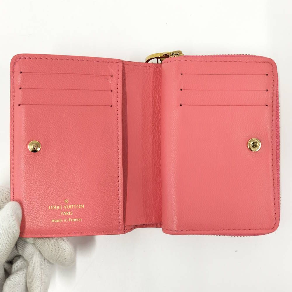 Louis Vuitton Bifold Wallet Portefeuille Monogram Embossed Lambskin Pink Sky — view 2