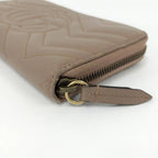 Gucci Zip Around Wallet GG Marmont Leather Pink Beige — view 5