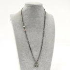 Chanel Necklace CC Logo Costume Pearl Rhinestone Silver Metal Plated — view 3