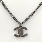 Chanel Necklace CC Logo Costume Pearl Rhinestone Silver Metal Plated — view 2