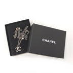 Chanel Necklace CC Logo Costume Pearl Rhinestone Silver Metal Plated — view 9