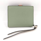 Loewe Compact Zip Wallet Bifold Leather Green — view 3