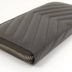 Saint Laurent Zip Around Wallet Leather Gray — view 6