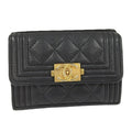 Chanel Wallet Leather Black