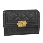 Chanel Wallet Leather Black