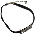 Dior Rhinestone Velvet Choker Necklace