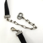 Dior Rhinestone Velvet Choker Necklace — view 2