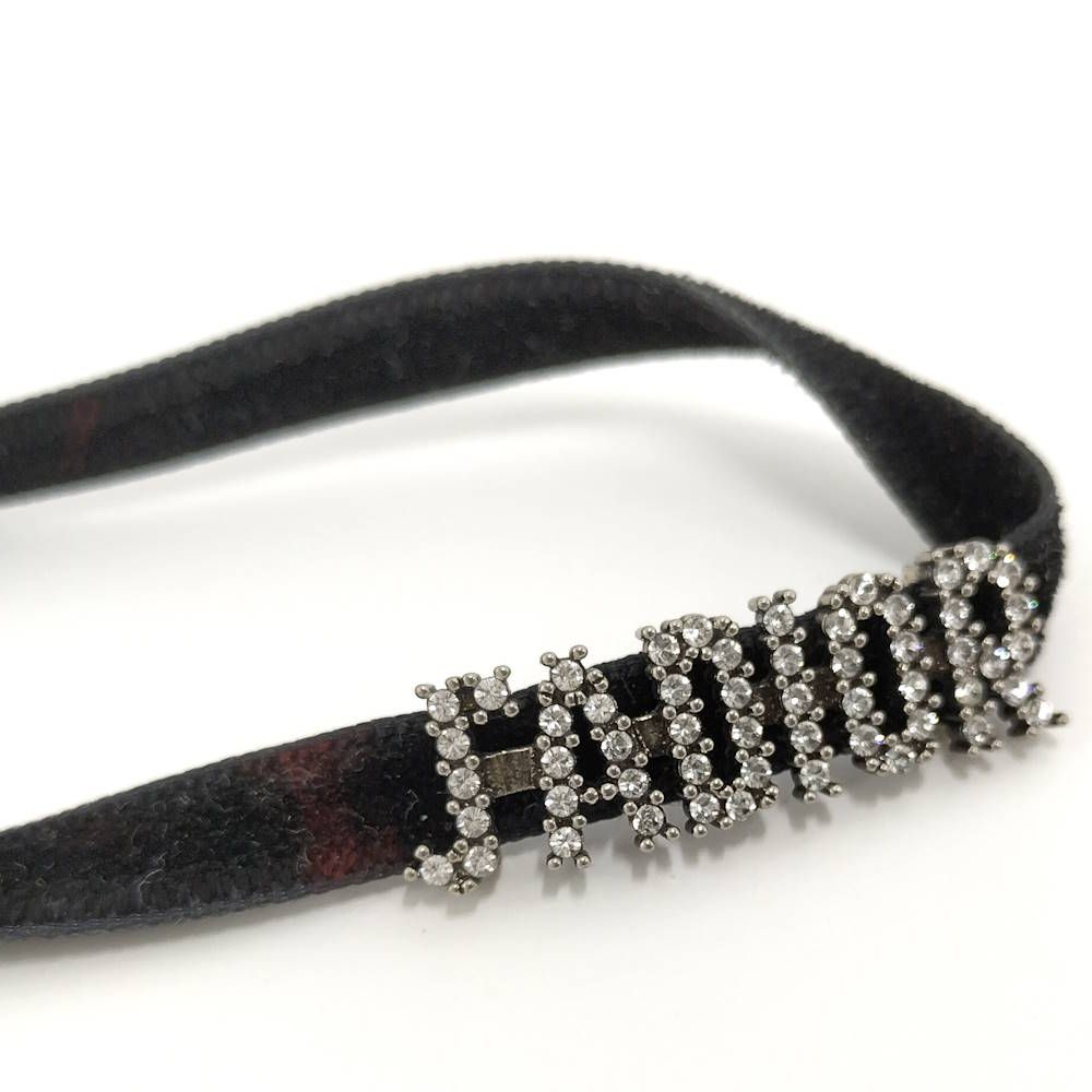 Dior Rhinestone Velvet Choker Necklace — view 3
