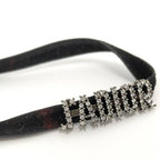 Dior Rhinestone Velvet Choker Necklace — view 3
