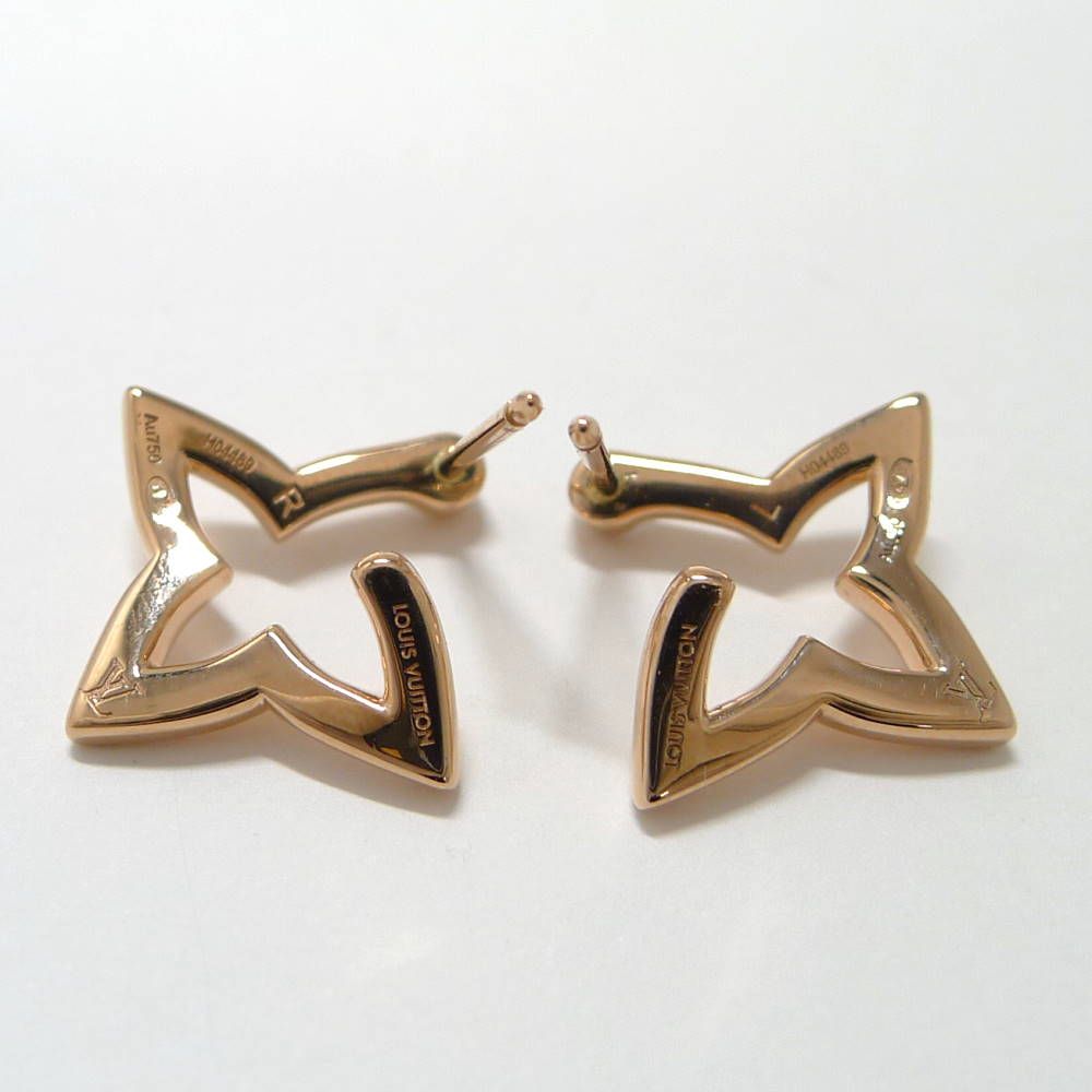 Louis Vuitton Earrings Hoop Ombre Blossom 18k Pink Gold Diamond — view 3