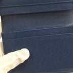 Prada Card Case Leather Blue — view 8