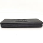 Chanel Zip Around Wallet CC Logo Leather Black — view 7