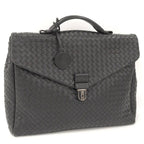 Bottega Veneta Business Bag Intrecciato Leather Black