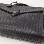 Bottega Veneta Business Bag Intrecciato Leather Black — view 5