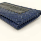 Bottega Veneta Wallet Intrecciato Leather Navy — view 5