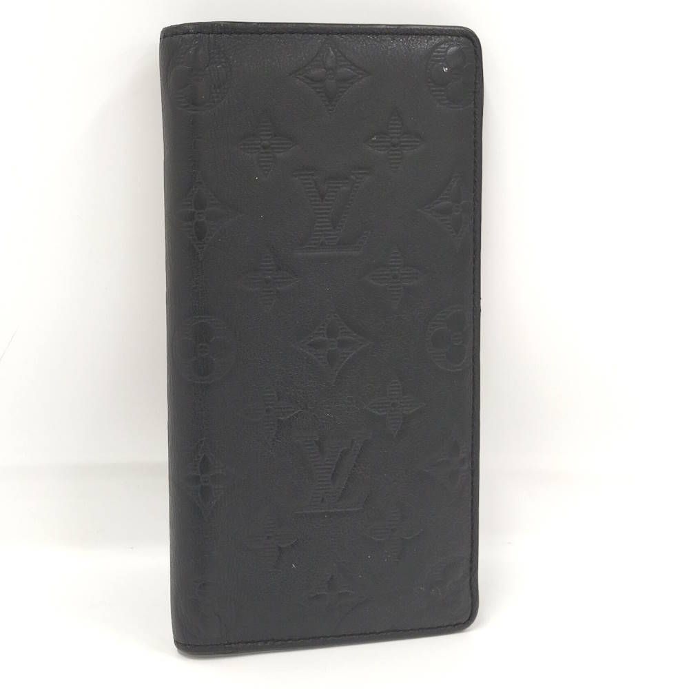 Louis Vuitton Bifold Wallet Portefeuille Brazza Monogram Shadow Noir