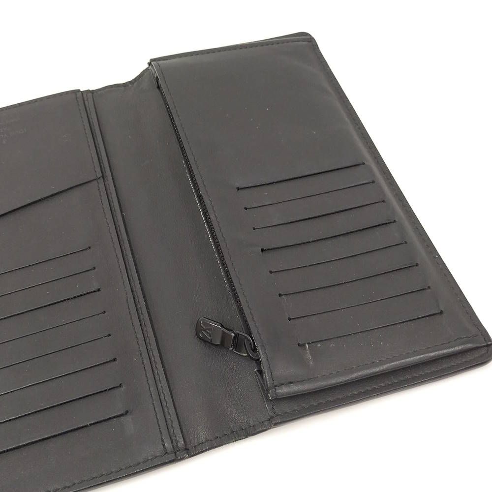 Louis Vuitton Bifold Wallet Portefeuille Brazza Monogram Shadow Noir — view 6