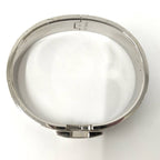 Hermes Clic Clac Enamel Bracelet Plated Black Silver — view 5