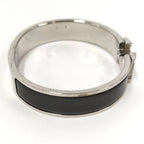 Hermes Clic Clac Enamel Bracelet Plated Black Silver — view 4