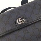 Gucci Shoulder Bag GG Supreme Marmont Leather Navy — view 8