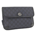 Gucci Shoulder Bag GG Supreme Marmont Leather Navy