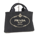 Prada Canapa Tote Handbag Canvas Black