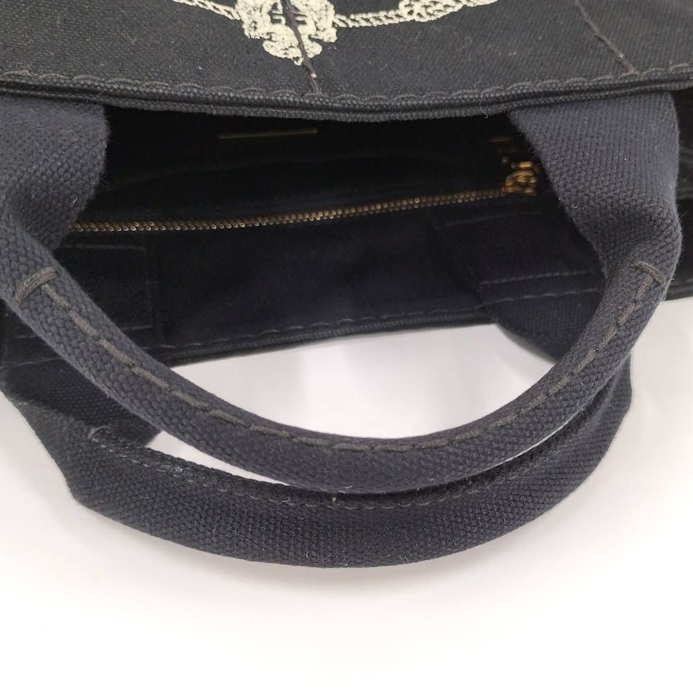 Prada Canapa Tote Handbag Canvas Black — view 7