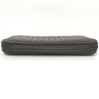 Bottega Veneta Zip Around Wallet Intrecciato Leather Dark Brown — view 7