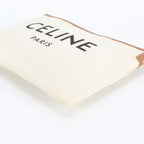 Celine Leather Canvas Clutch Pouch Business Rem — view 5