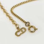 Dior Vintage Necklace Rhinestone Gold — view 7