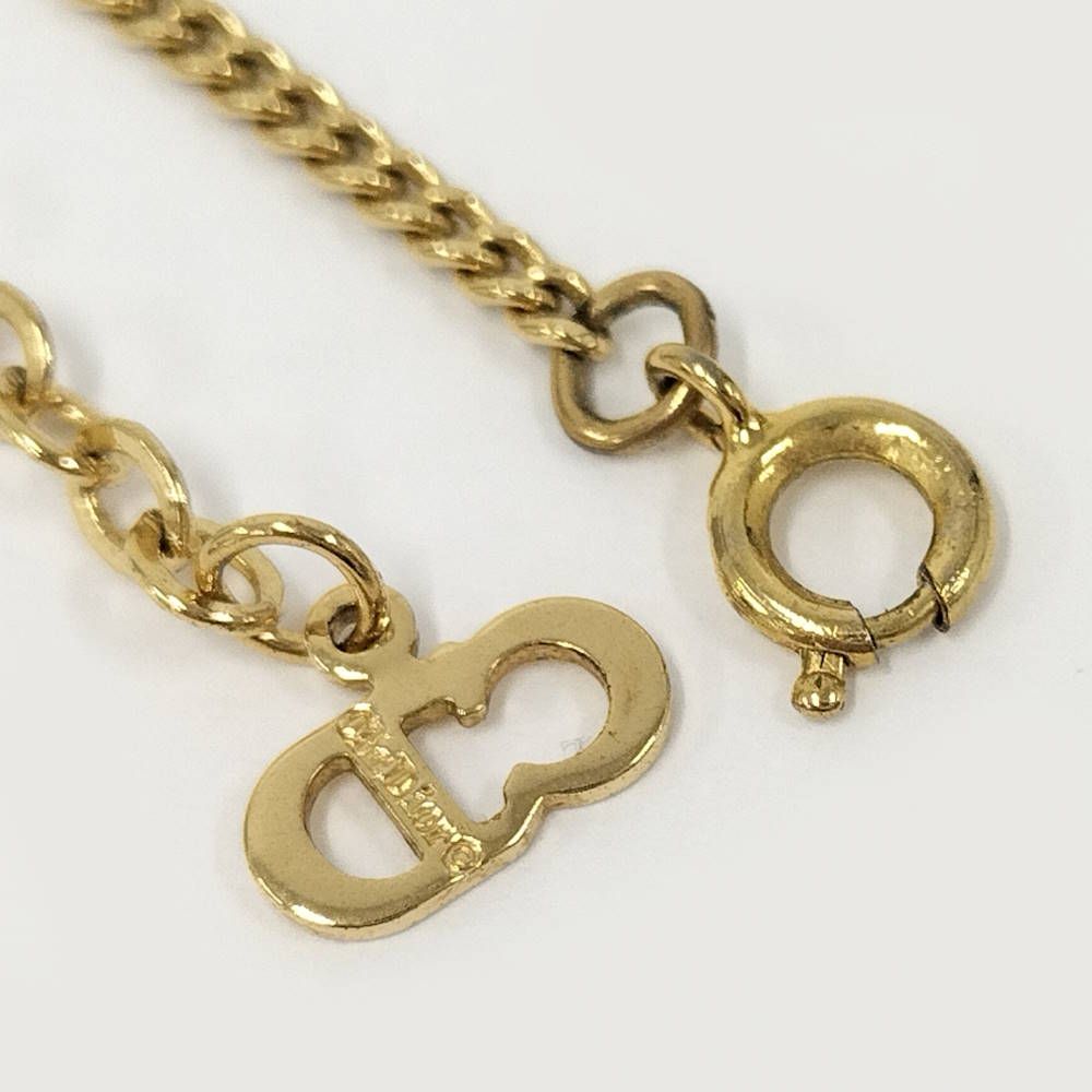 Dior Vintage Necklace Rhinestone Gold — view 8