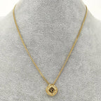 Dior Vintage Necklace Rhinestone Gold — view 9