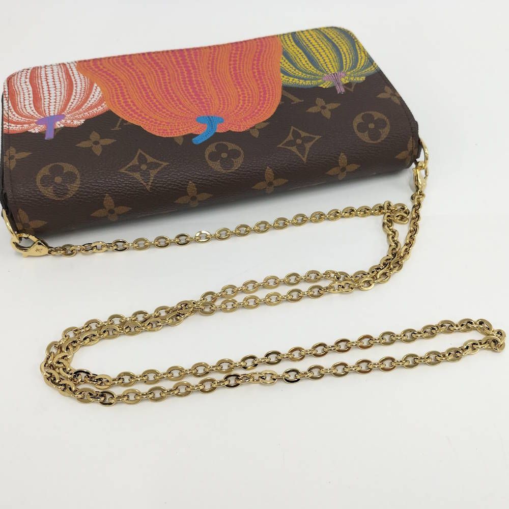 Louis Vuitton Chain Shoulder Bag LV Yk Yayoi Kusama Pochette Felicie Monogram — view 7